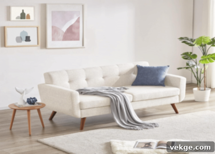 Beige Loveseat
