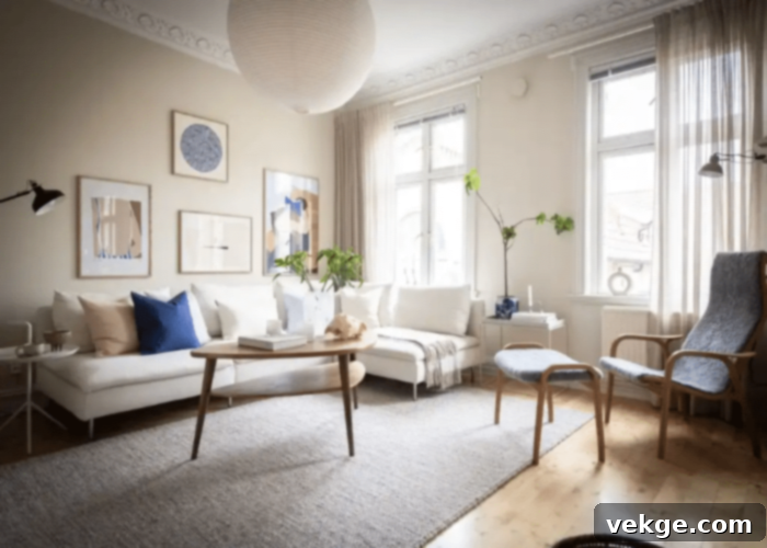 Soft Blues for Beige Couch Decor