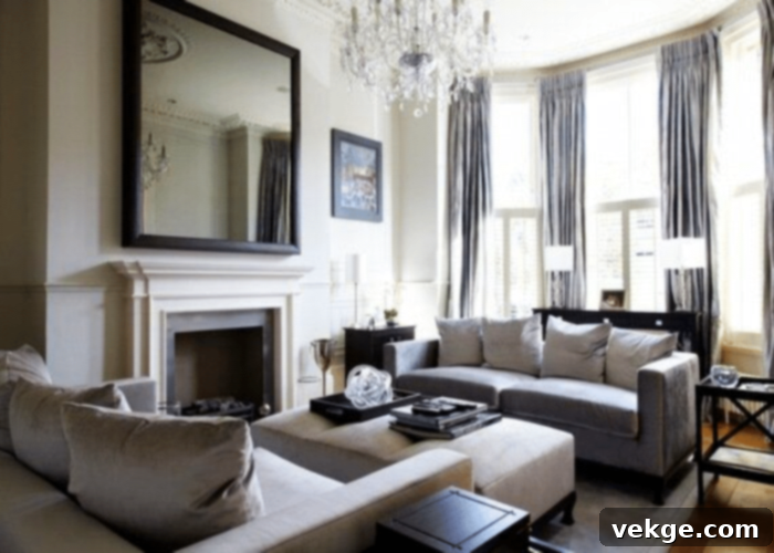 Deep Grays for Beige Couch Styling