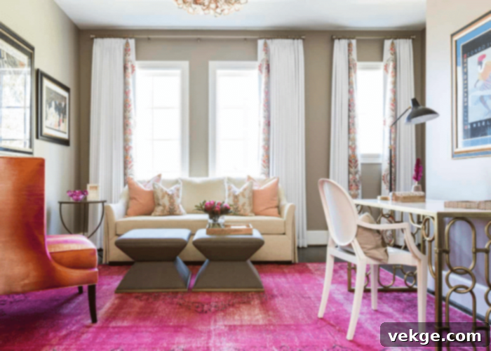 Jewel Tones with Beige Sofa