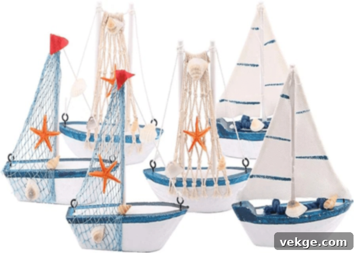 Wooden Miniature Sailing Boats