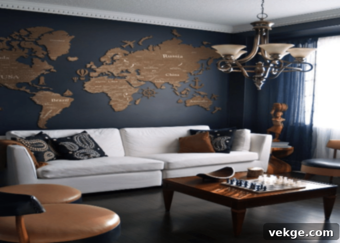 Use Maps to Cover the Wall for This Amazing