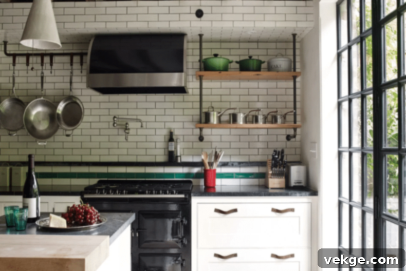 Small Tiles in a Farmhouse Kitchen Backsplash