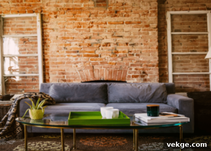 Include an Accent Wall with Exposed Bricks