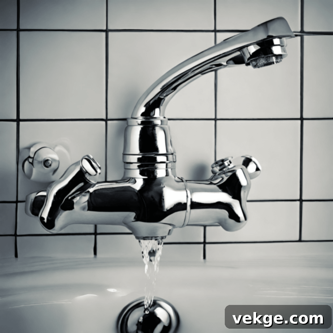 A faucet with running water Description automatically generated