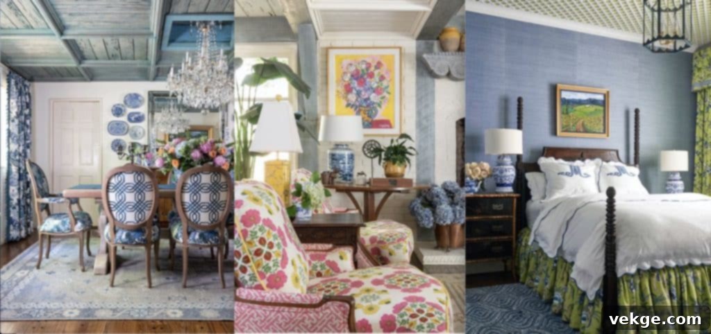 A charming collage of rooms showcasing French Country Decor in a cozy home