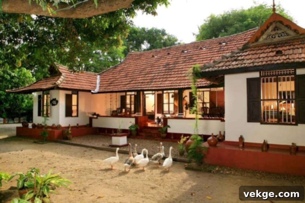 Traditional South Indian Home Architecture with Cultural Carvings