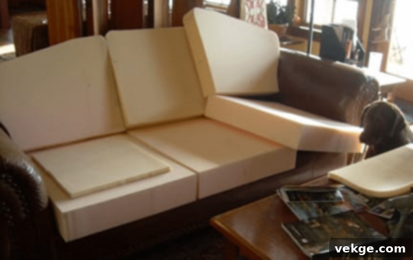 Durable foam filling for sofa cushions