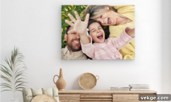 Personalize with Photographs: Family photos displayed in frames