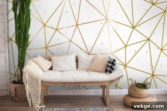 Invest in Removable Wallpaper: A wall with modern geometric pattern