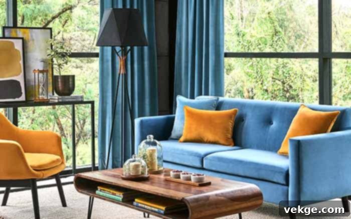 Incorporate Textiles and Soft Furnishings: A cozy living room with blankets and pillows