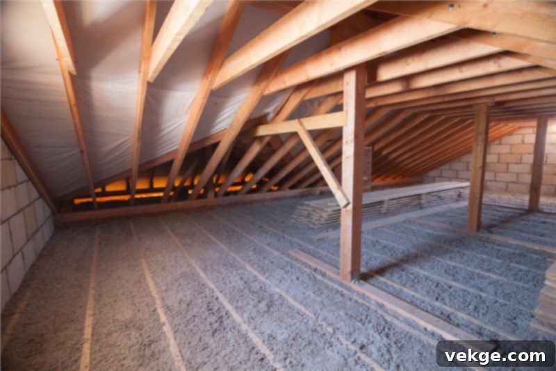 Attic insulation needs improvement