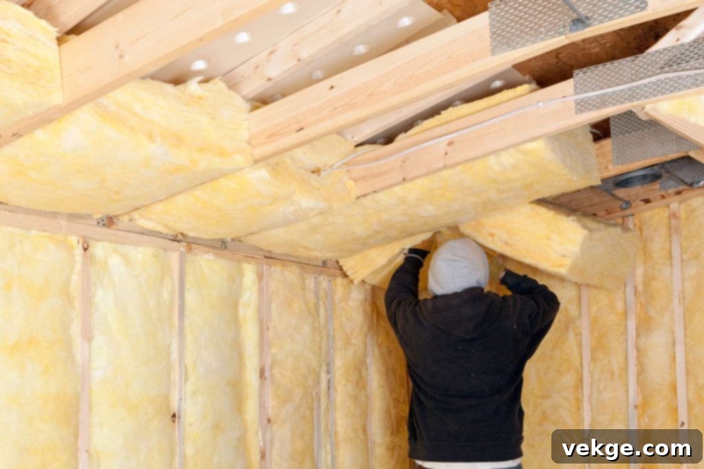 Homeowner considering factors for new home insulation to improve energy efficiency and comfort