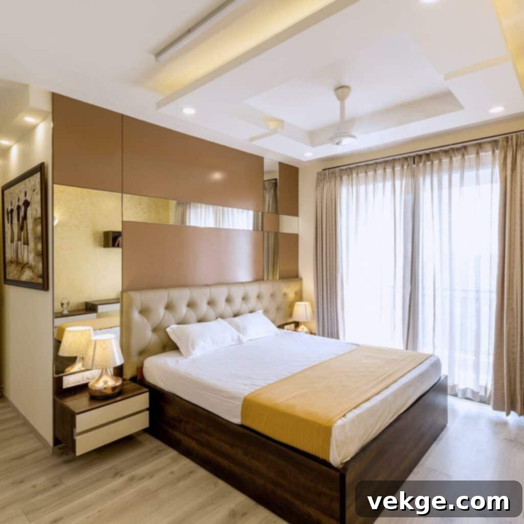 False Ceiling with Extended Panelling