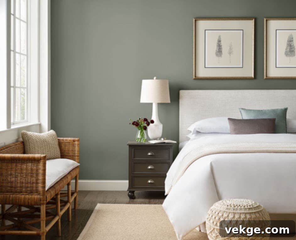 Evergreen Fog Bedroom Design