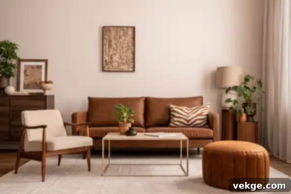 Earthy Brown Sofa