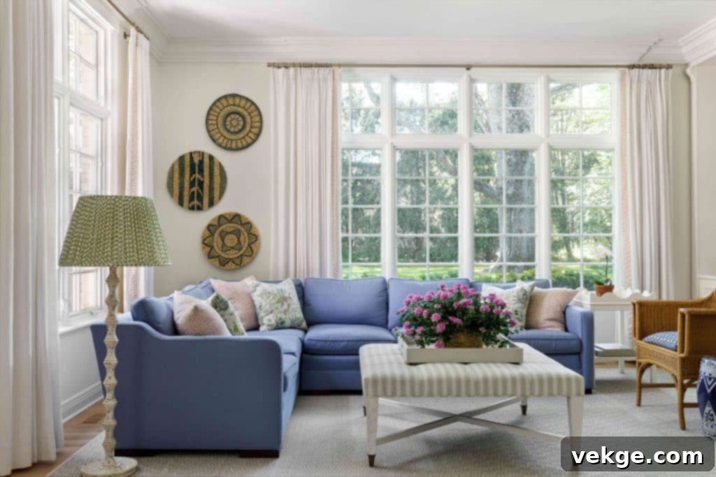 Contemporary Blue Sofa