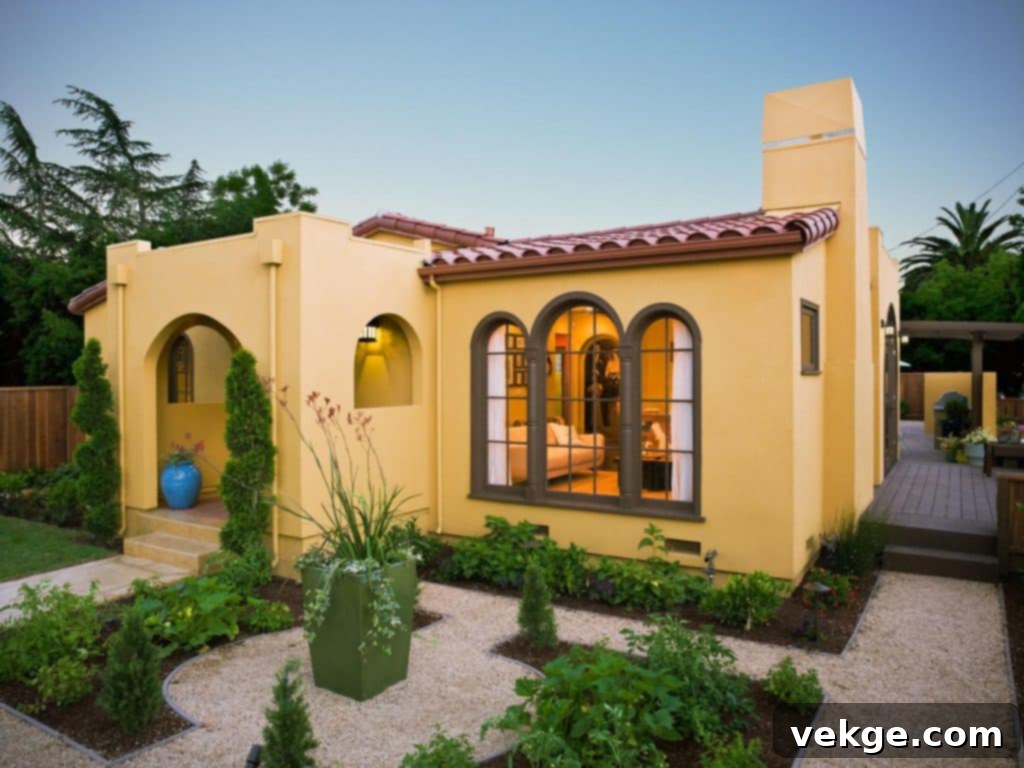 The History of Hacienda-Style Homes, showing a traditional Spanish colonial house with red tile roof and white stucco walls