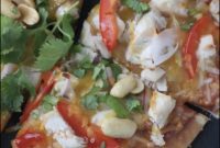 Zesty Thai Chicken Pita Pizza