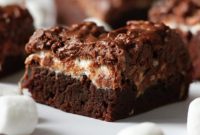 Peanut Butter Marshmallow Crunch Brownies