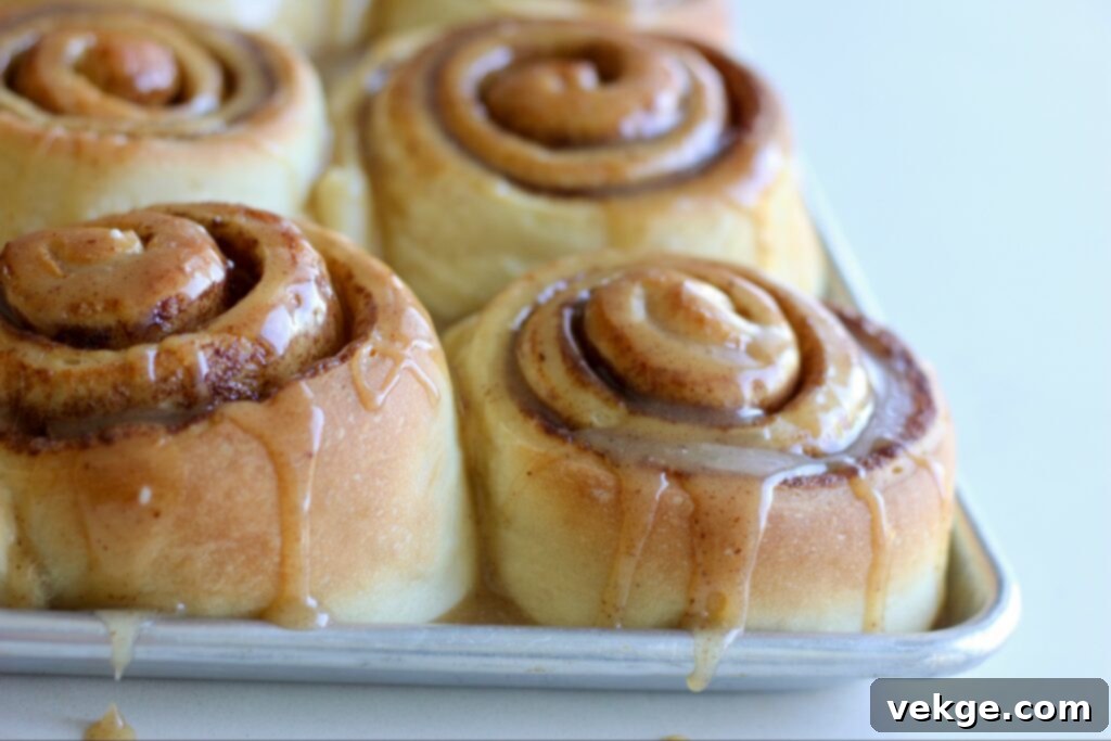 Giant Cinnamon Swirls with Golden Brown Butter Glaze 3 Freshly prepared cinnamon roll dough