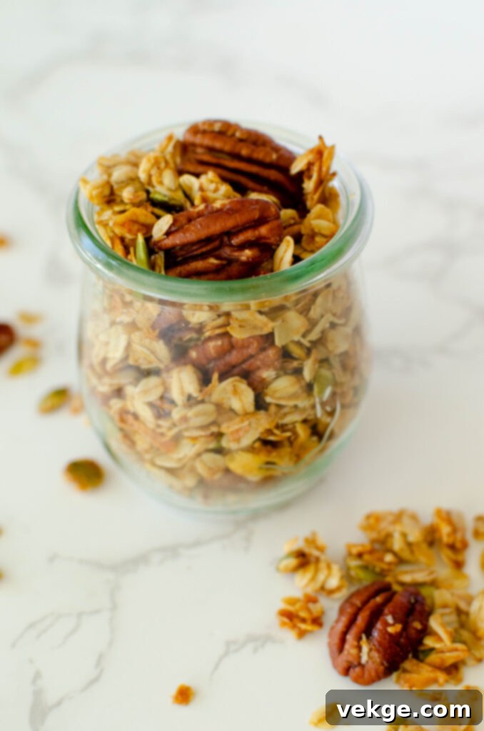 Cozy Cinnamon Granola 7 Various mix-ins for granola in small bowls