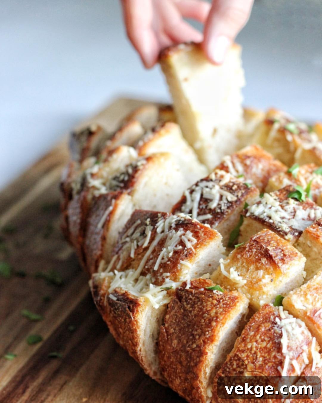 Sourdough Blossom Bread 2 Delicious Sourdough Pull-Apart Bread with Garlic and Parmesan