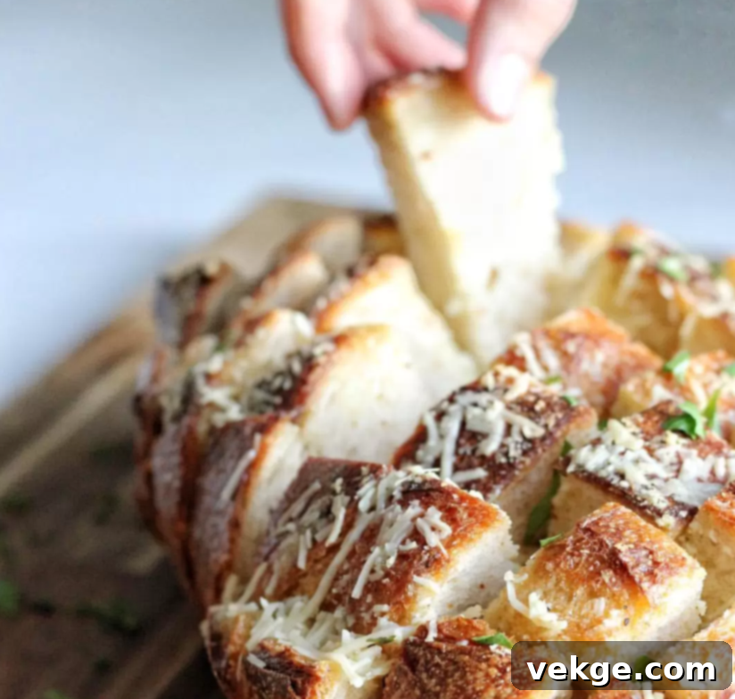 Sourdough Blossom Bread 4 Sourdough Pull-Apart Bread with Garlic and Parmesan