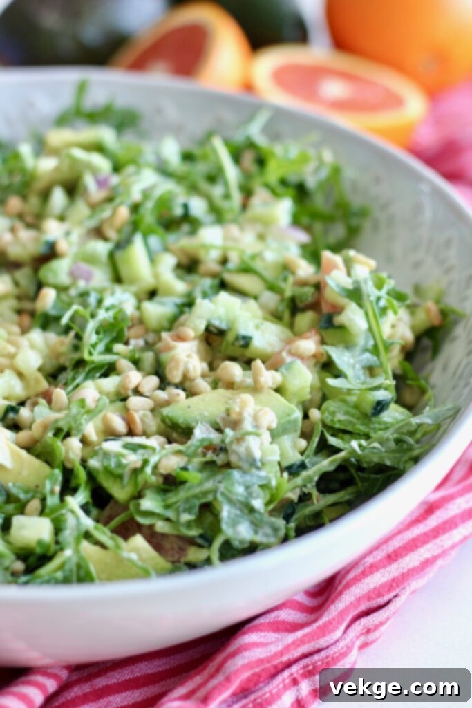 Close-up of Orange Avocado Salad with balsamic dressing