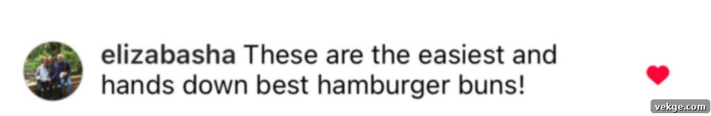Artisan Burger Buns 9 Testimonial for hamburger buns recipe.