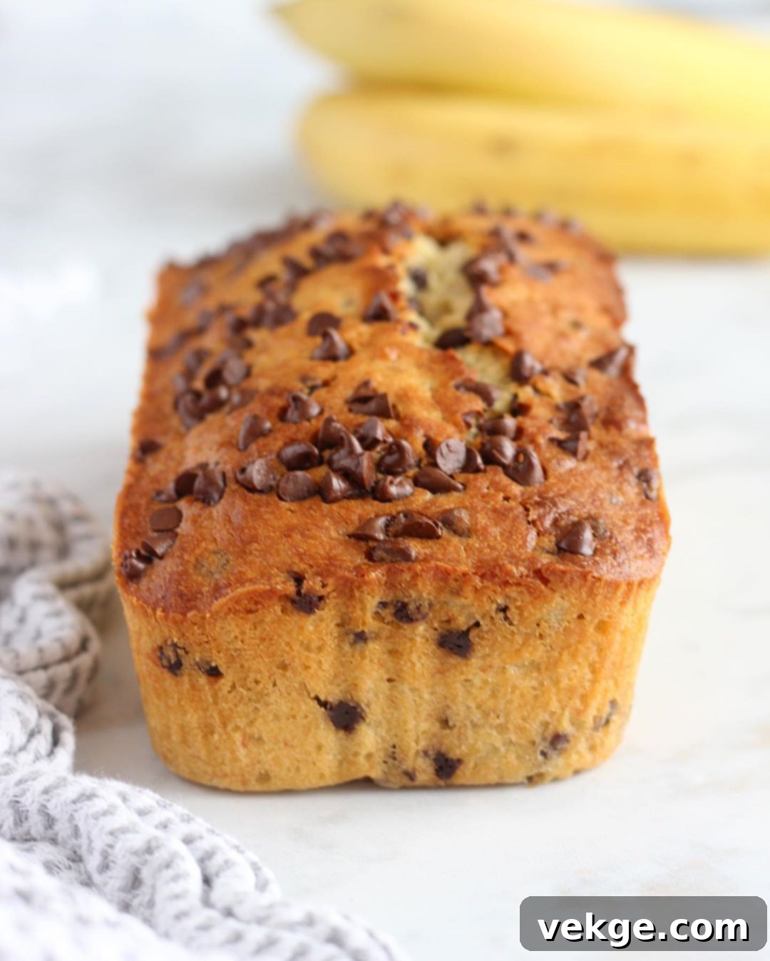 Chocolate Chip Banana Bread and Muffins 3 Close-up of baked chocolate chip banana bread muffins
