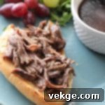 Mouthwatering Instant Pot French Dip Sandwiches 3 Seasoned chuck roast ready for Instant Pot cooking