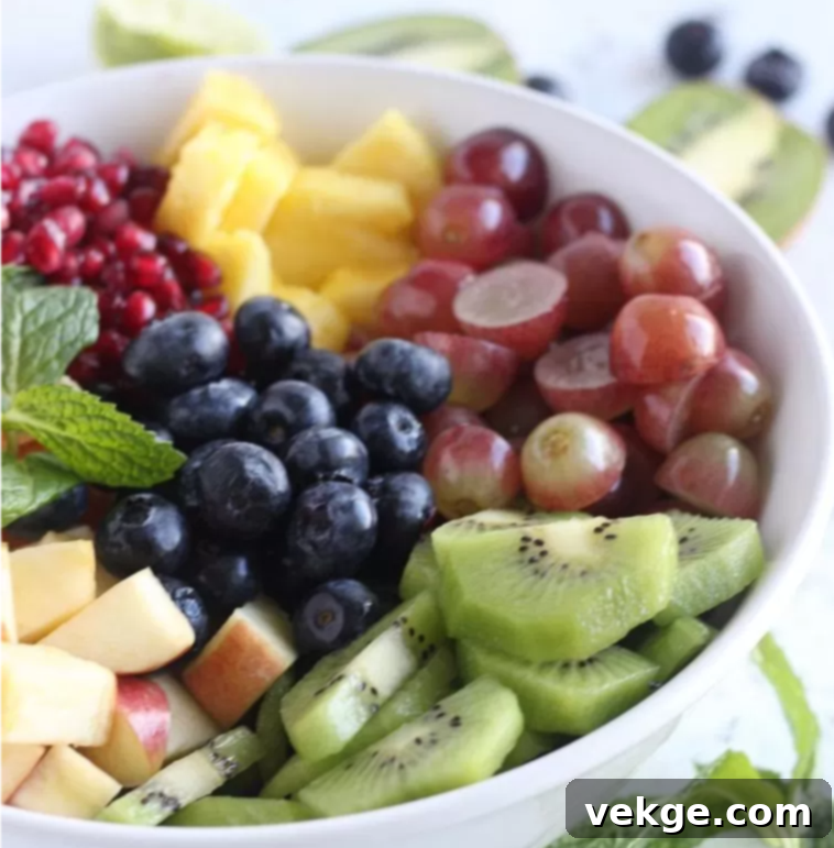 Close-up of Simple Fruit Salad