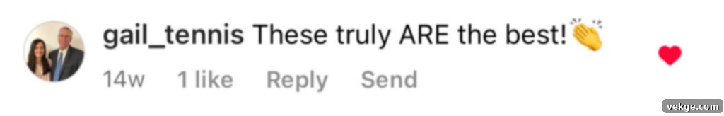 Effortlessly Divine Cinnamon Rolls 13 Another testimonial screenshot, perhaps highlighting the quick preparation time or the creamy frosting.