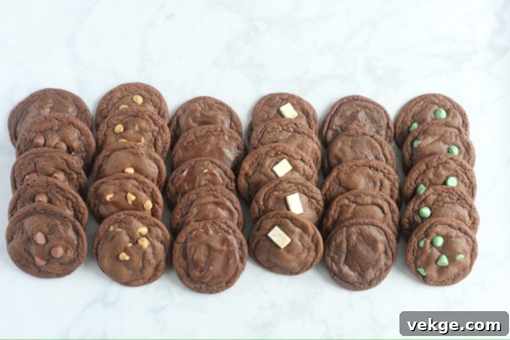 Decadent Chewy Chocolate Cookies 13 A selection of various homemade cookies, inviting to try more recipes