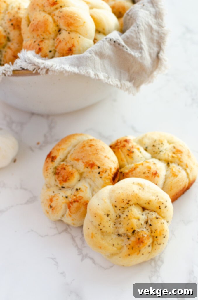 Irresistible Garlic Parmesan Knots 4 garlic parmesan knots dough rising