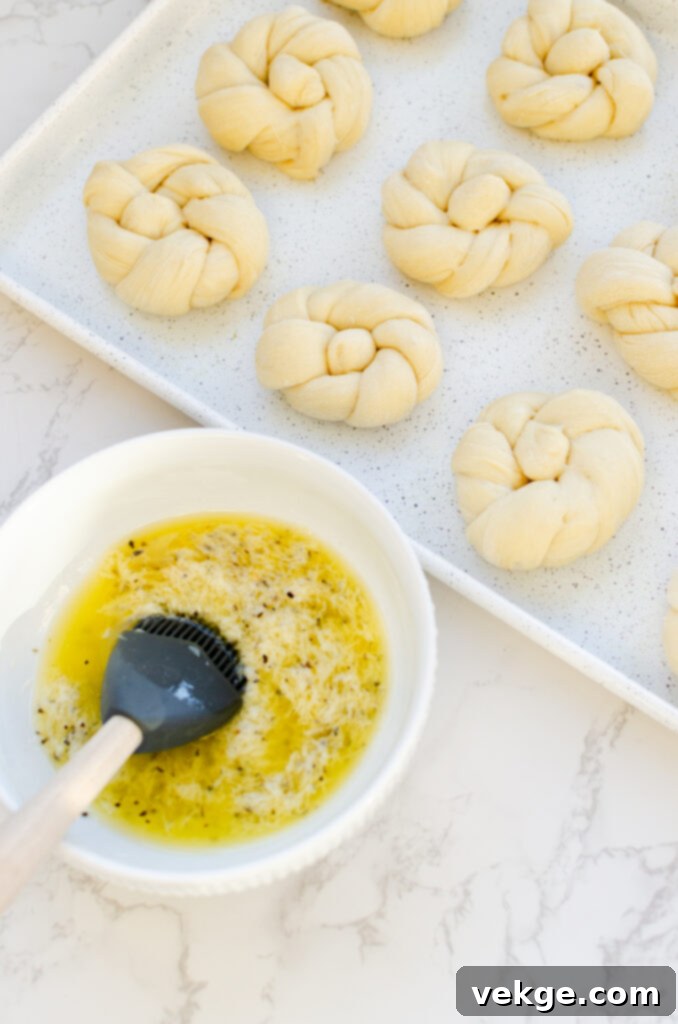 Irresistible Garlic Parmesan Knots 6 Garlic Parmesan Knots dough being kneaded
