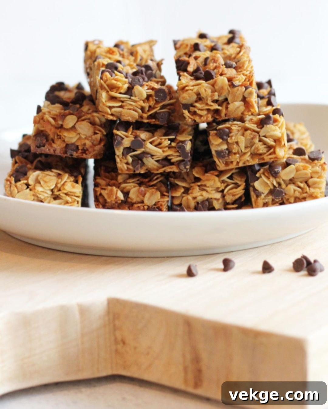 Granola bar ingredients being mixed