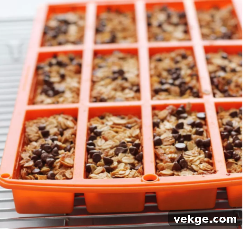 Chewy Granola Bars prepared in a pan