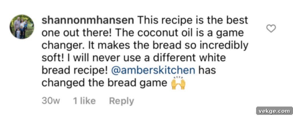 Timeless White Loaf 26 Testimonial 7 for white sandwich bread