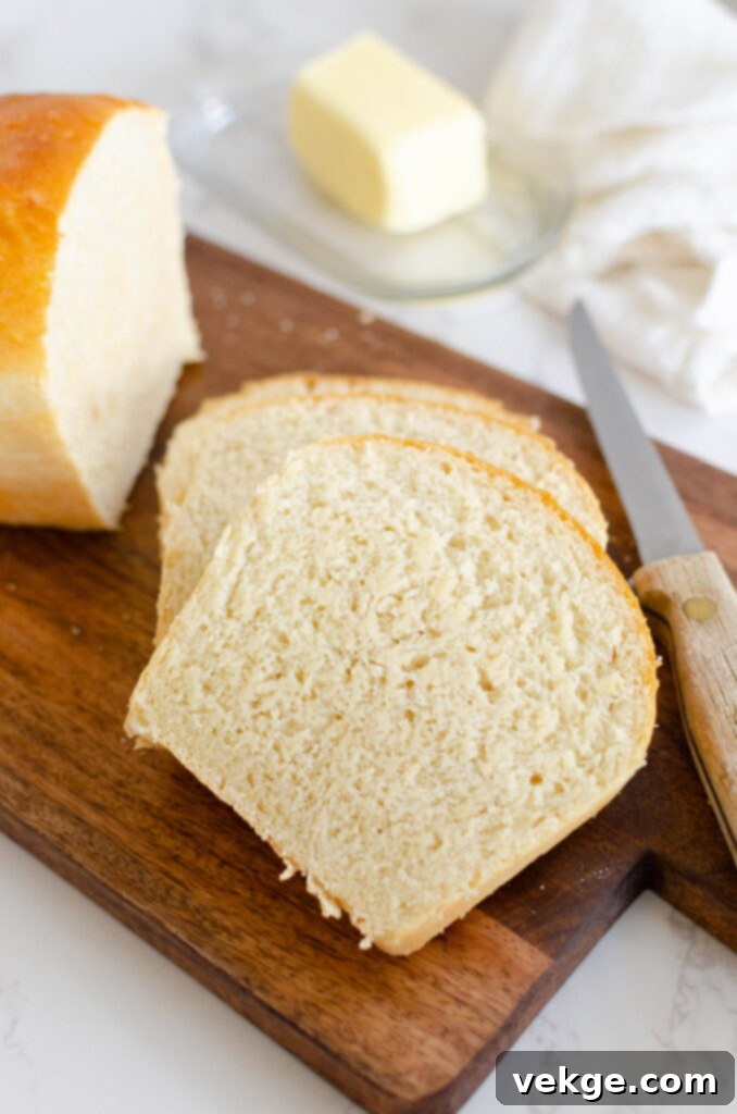Timeless White Loaf 28 Soft interior of white sandwich bread