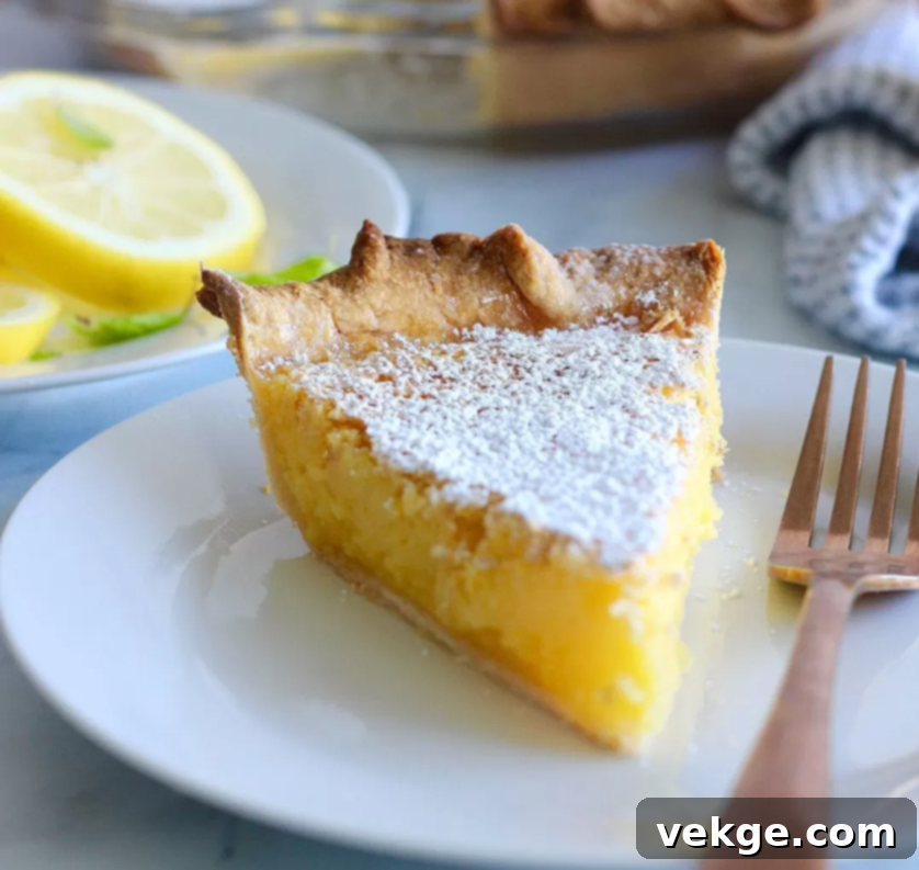 Sunshine Lemon Delight 4 Delicious whole lemon pie with a golden crust