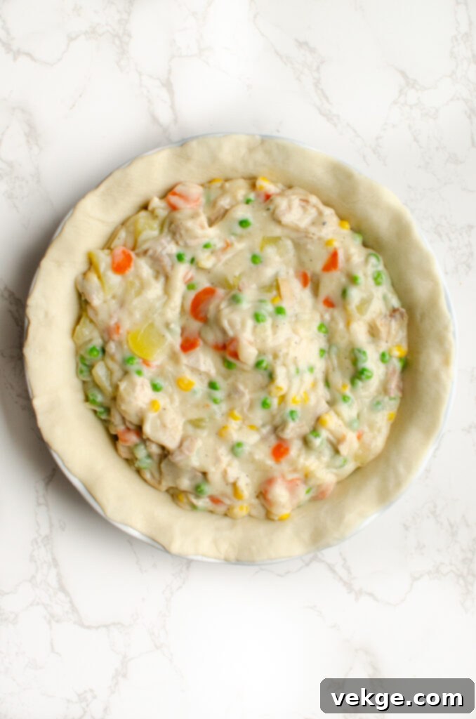 Ultimate Weeknight Chicken Pot Pie 7 Filling chicken pot pie shells