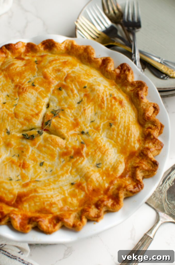 Ultimate Weeknight Chicken Pot Pie 9 Egg washing and venting chicken pot pie