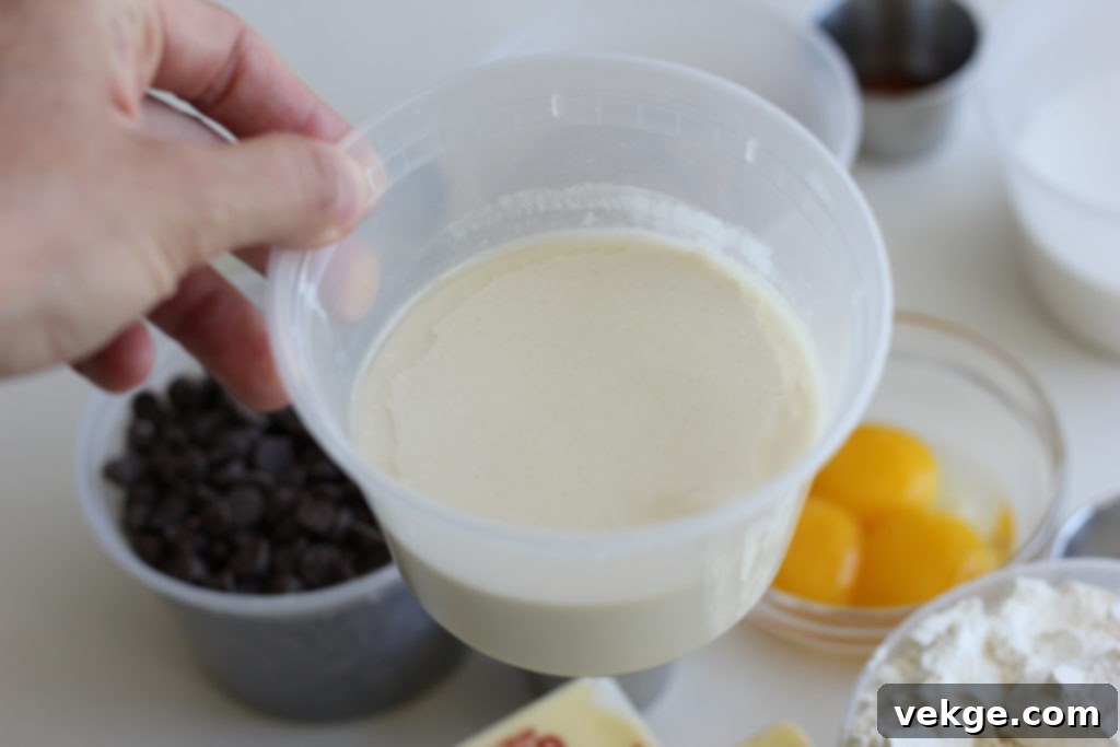 Sourdough discard in a jar, ready for baking.