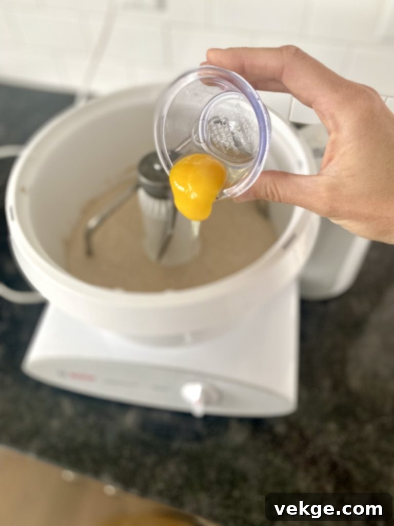 Artisan Sourdough Pumpkin Swirls with Nutty Brown Butter Frosting 7 Dough being mixed in a stand mixer