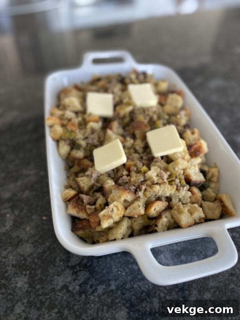 Savory Sourdough Sausage Stuffing 4 Close-up of fresh leeks and vegetables, ready for classic sourdough sausage stuffing