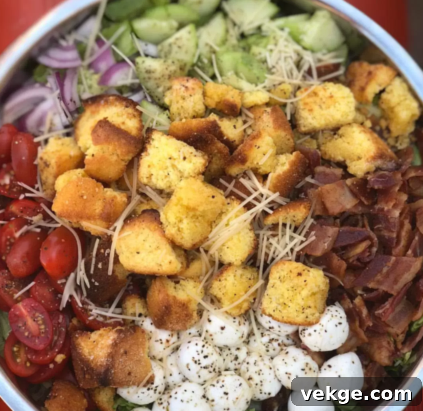 Sunshine Salad with Southern Cornbread Crunch 4 Delicious Summer Salad With Cornbread Croutons