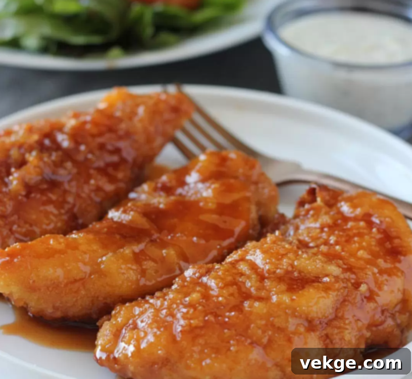 Homemade Winger's Sauce with chicken tenders