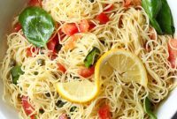 Zesty Lemon Capellini Pasta Salad
